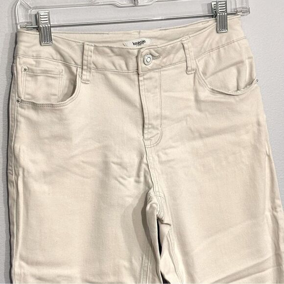 Kensie | Women’s White Stretch Casual Denim Capris Jeans - Picture 3 of 12